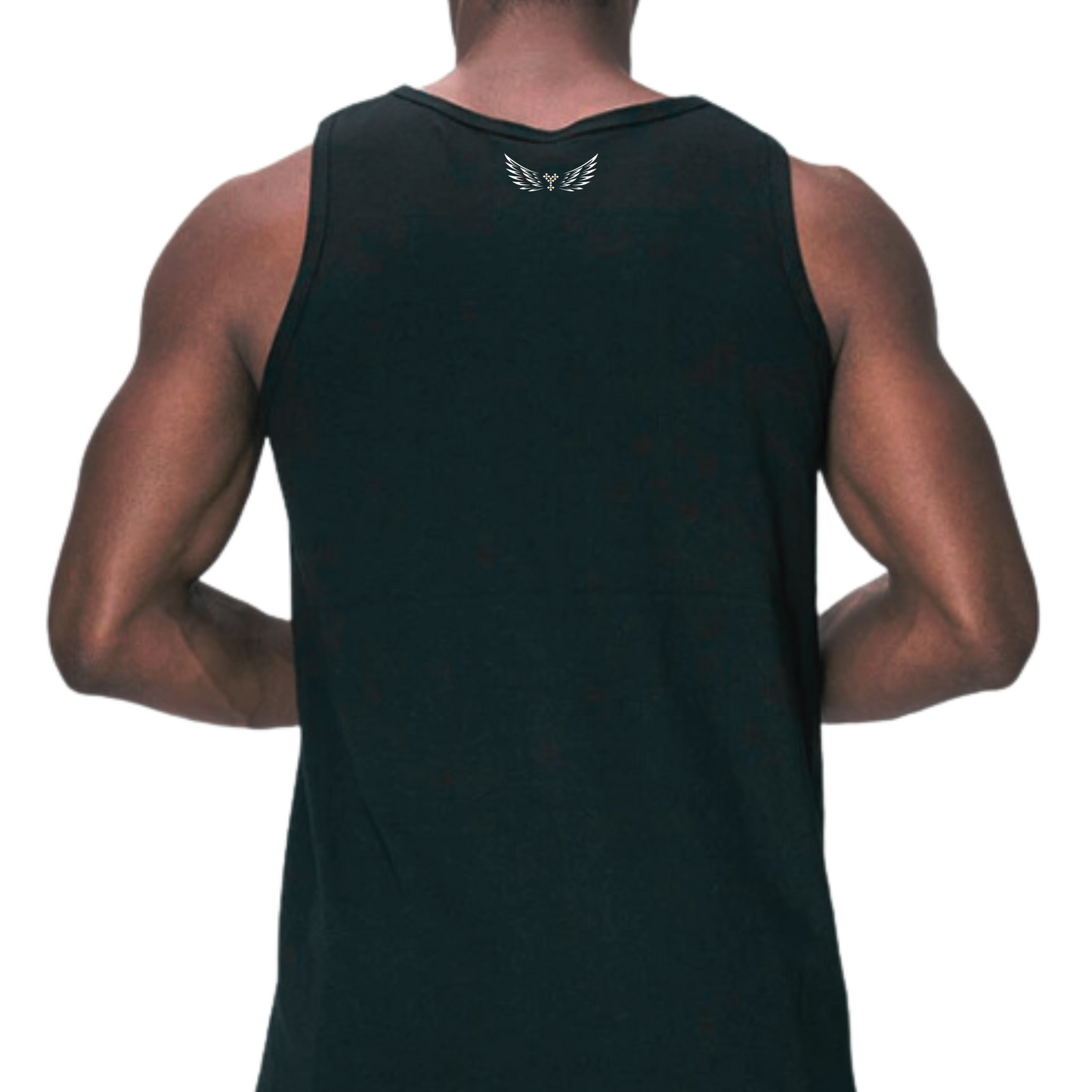 JUDAH LION Hemmed Black Tank Top