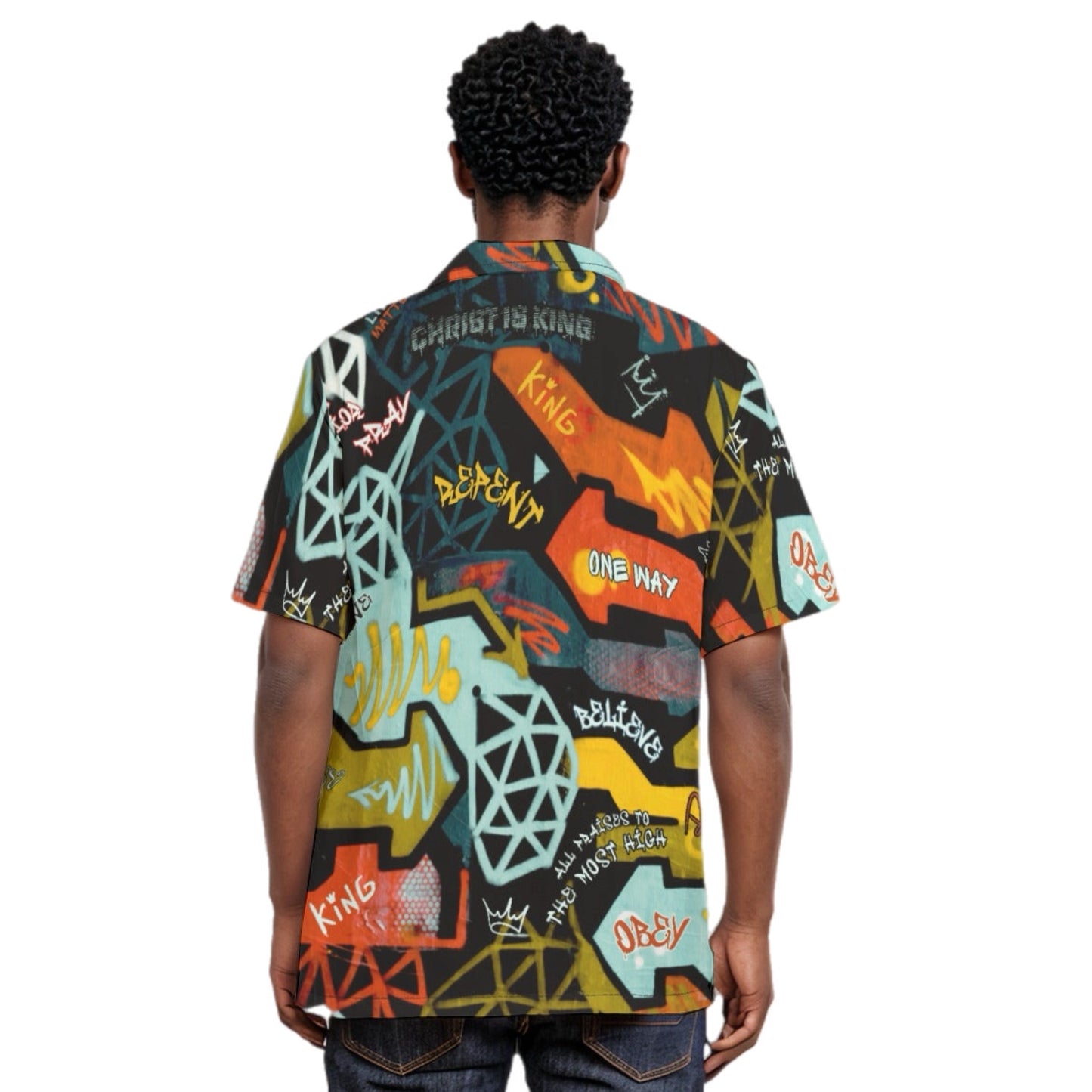 GRAFFITI GOD Regular Button Hawaiian Shirt