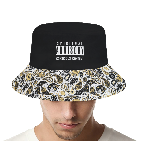 SPIRITUAL ADVISORY CONSCIOUS CONTENT Paisley Bucket Hat