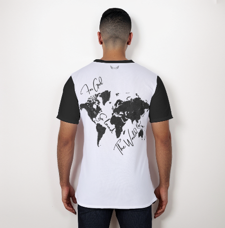 FOR GOD SO LOVED THE WORLD Map Print T Shirt