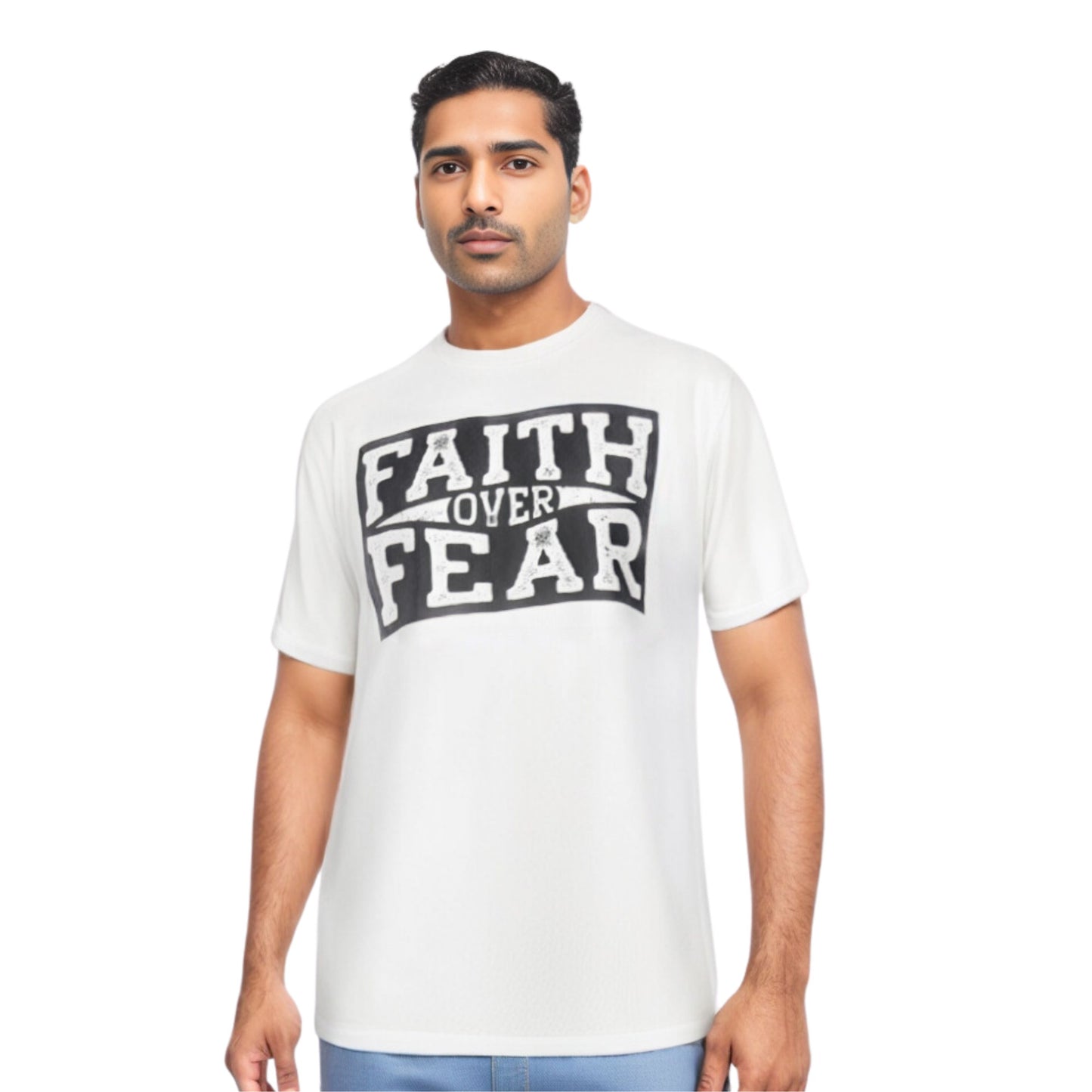 FAITH OVER FEAR White T Shirt