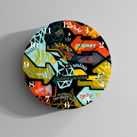 GRAFFITI GOD Print Clock