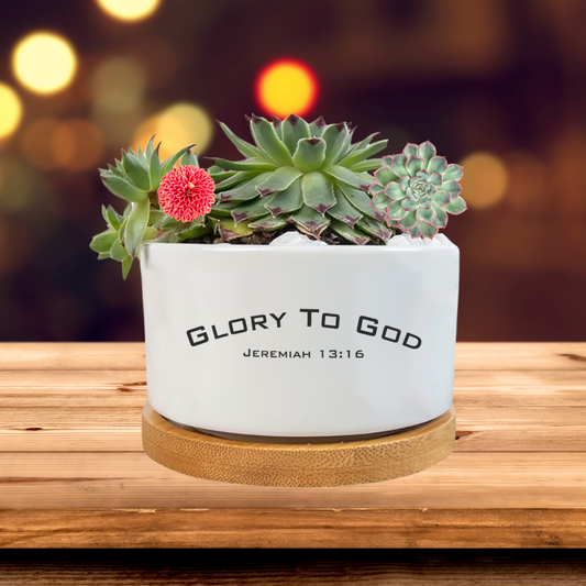 GLORY TO GOD Flower Pot