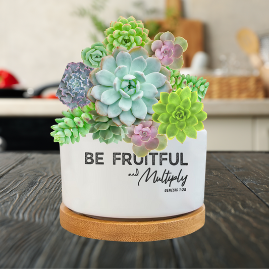 BE FRUITFUL & MULTIPLY Plant Flower Pot