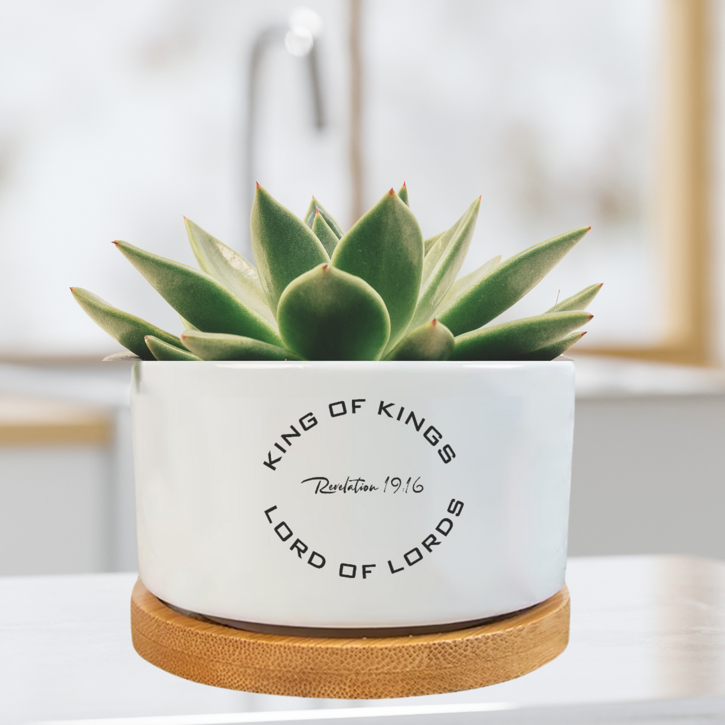 KING OF KINGS, LORD OF LORDS Revelation 19:16 Flower Plant Pot