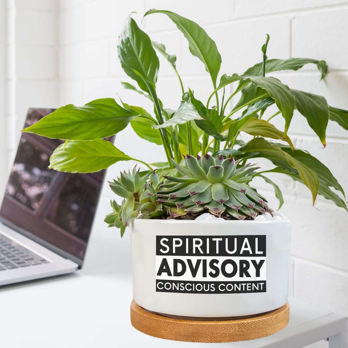 SPIRITUAL ADVISORY CONSCIOUS CONTENT Flower Pot