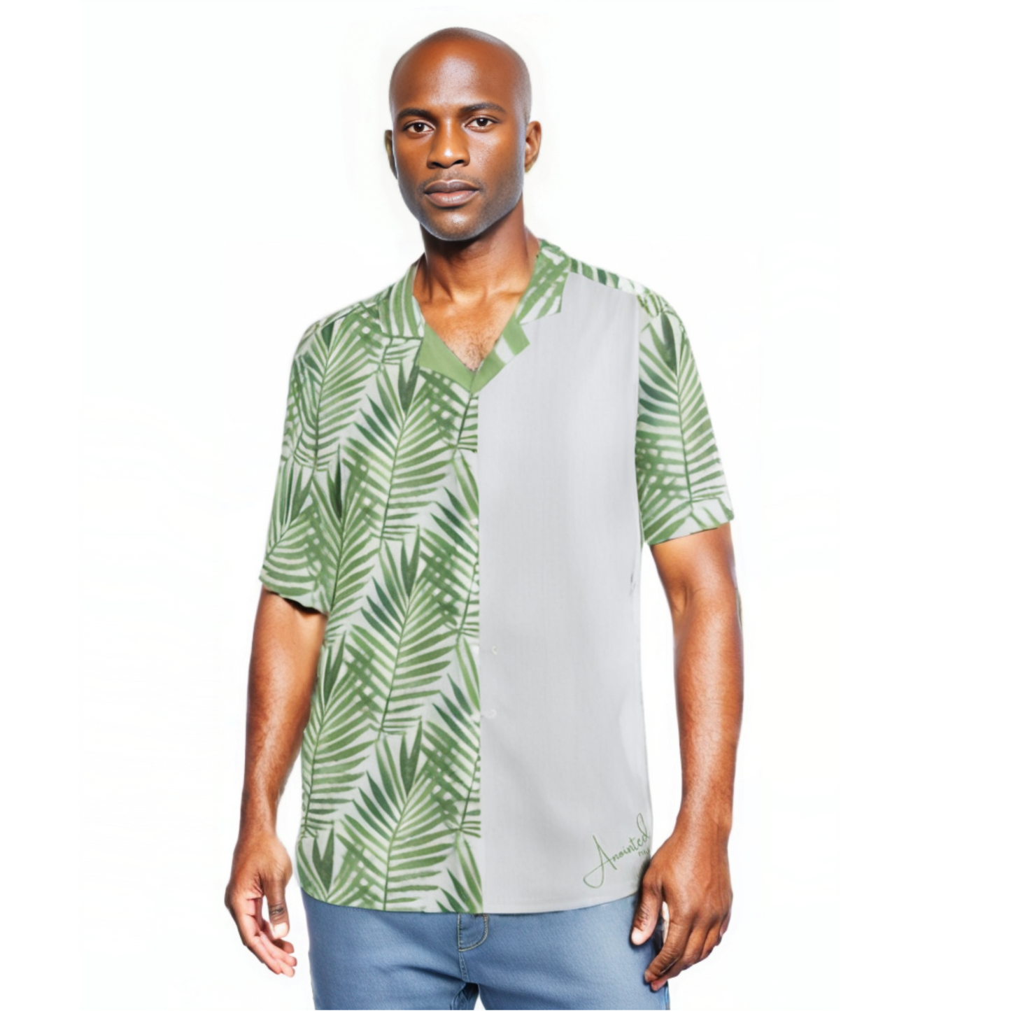 ANOINTED Psalm 45:7 Leaf Print Hawaiian Shirt