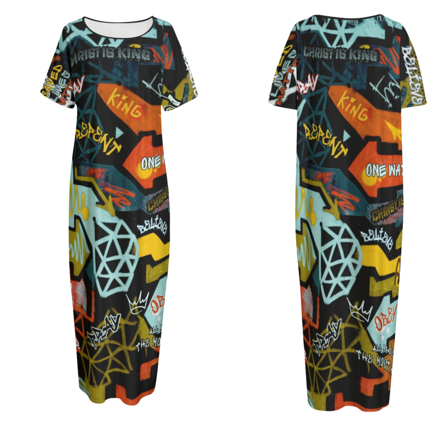 GRAFFITI GOD Long Dress with Pockets