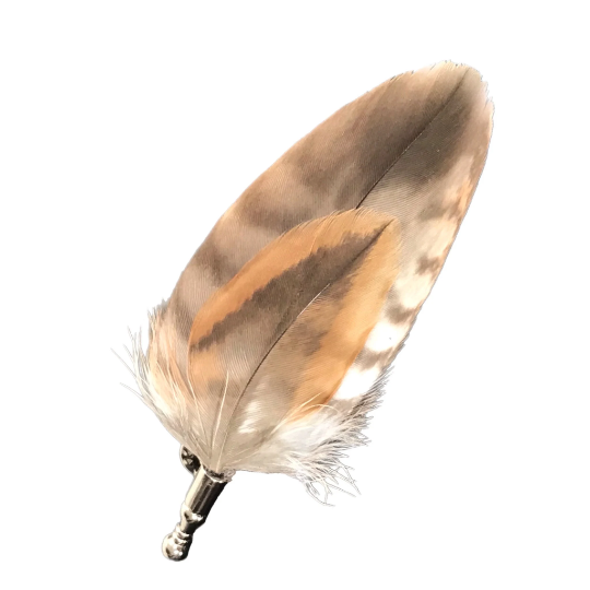 Buzzard Hawk Feather Lapel Pin