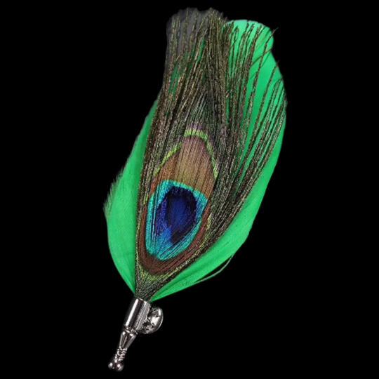 Peacock Feather Lapel Pins (Pick Your Own Color)