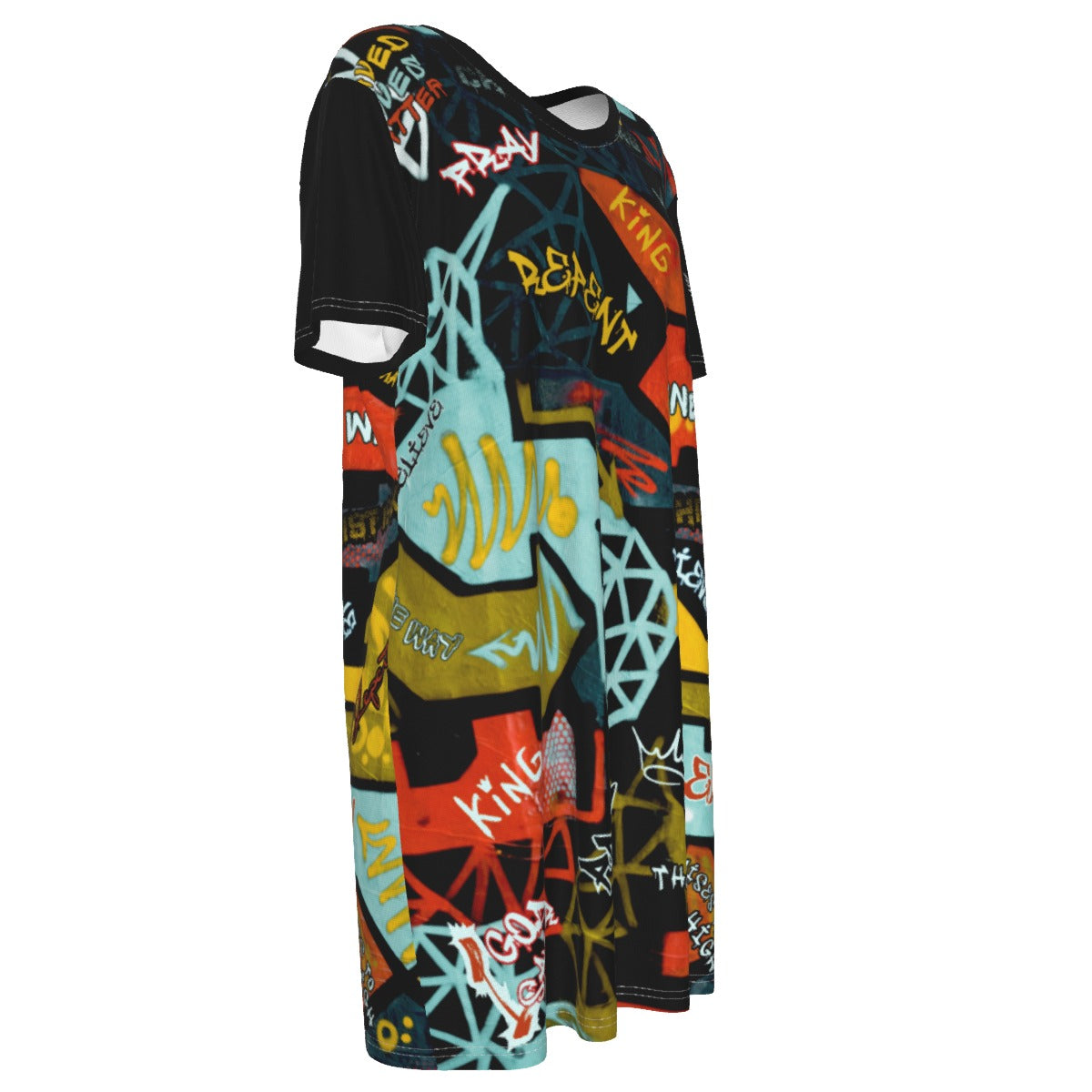 GRAFFITI GOD Print Casual Cotton Dress