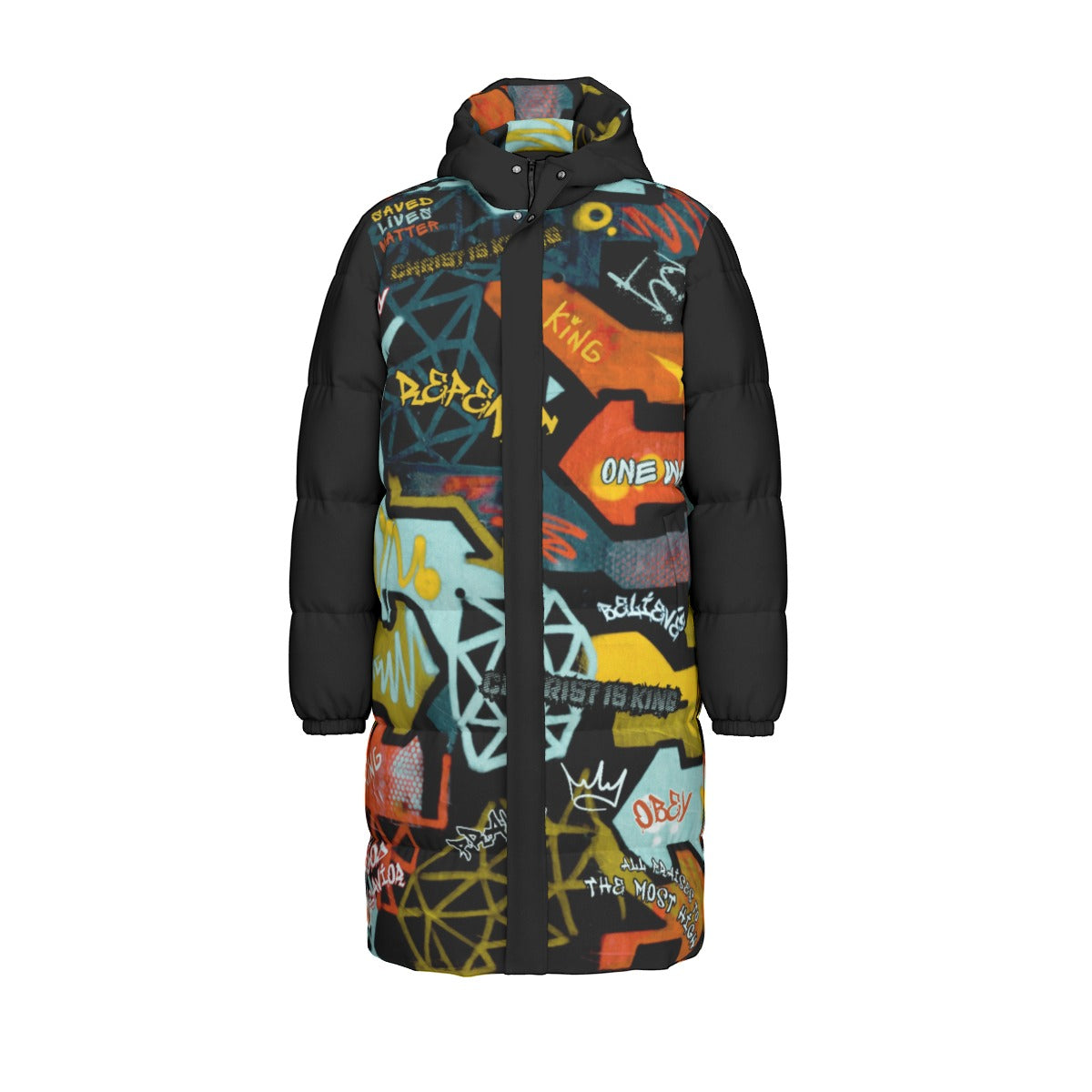 GRAFFITI GOD Long Down Jacket