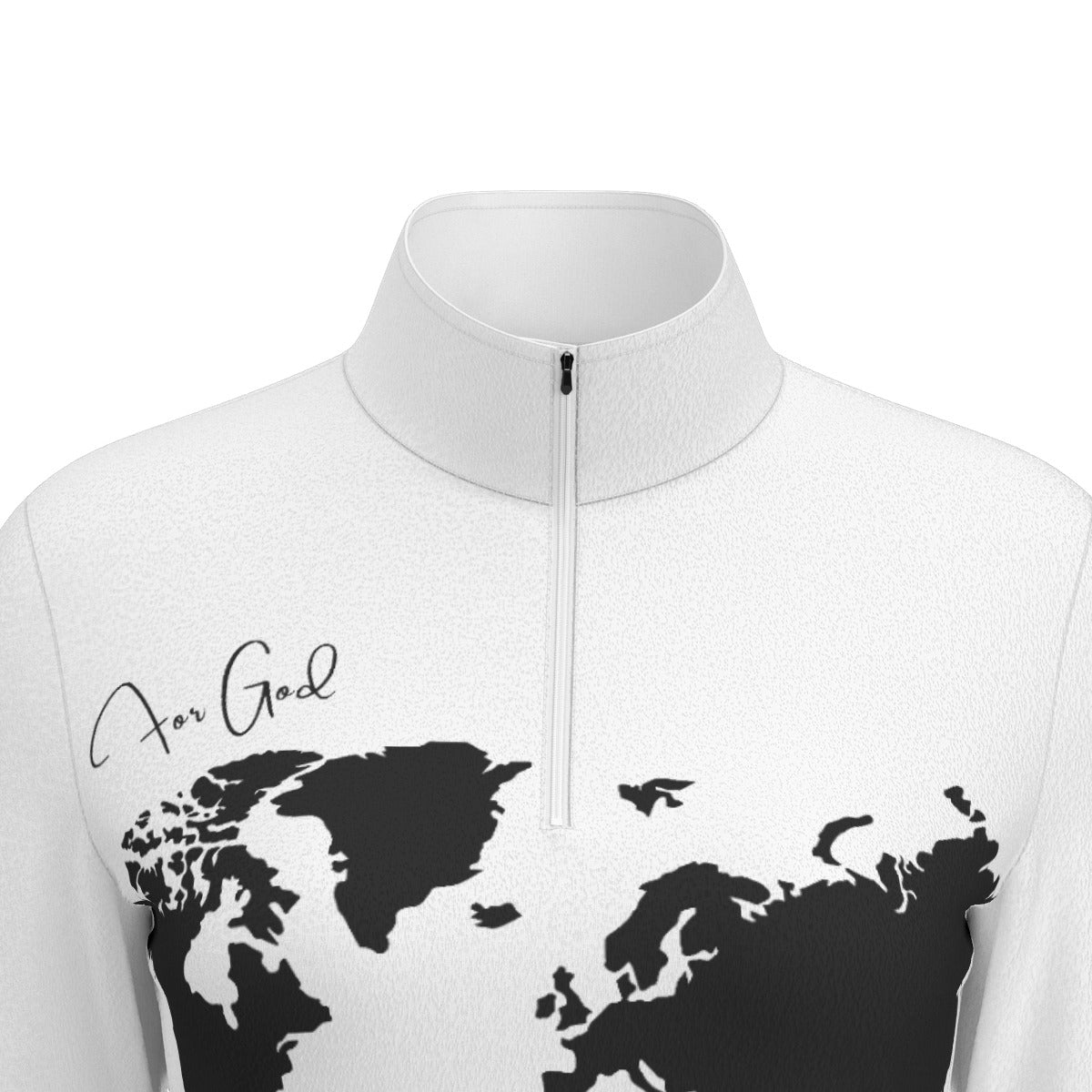 Women's FOR GOD SO LOVED THE WORLD Sports Collar Long Sleeve Jersey Shirt