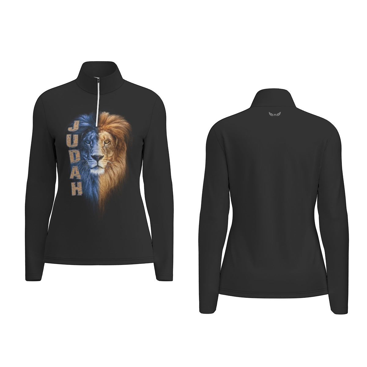 Women's JUDAH LION Sports Collar Long Sleeve Jersey Shirt