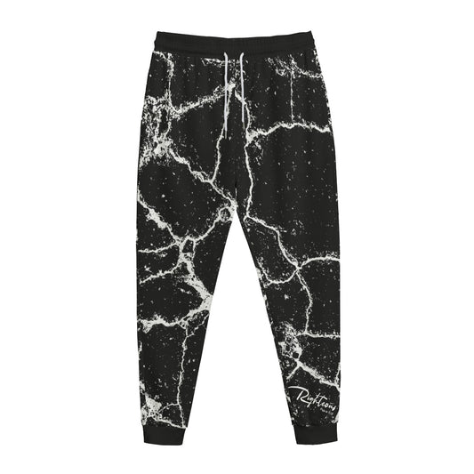 RIGHTEOUS Black Lightening Pattern Print Sweatpants