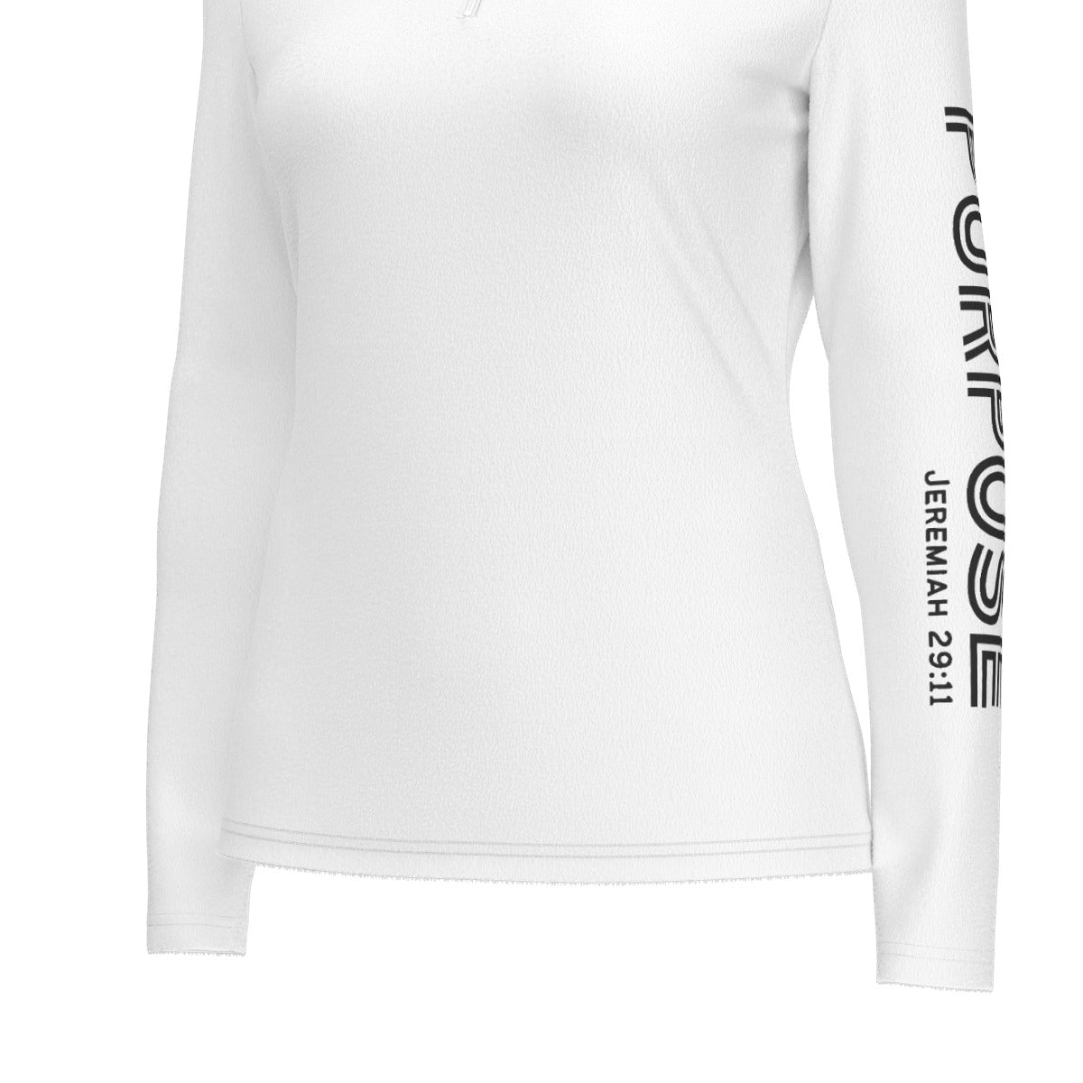 Women's PURPOSE Jeremiah 29:11 Sports Collar Long Sleeve Jersey Shirt