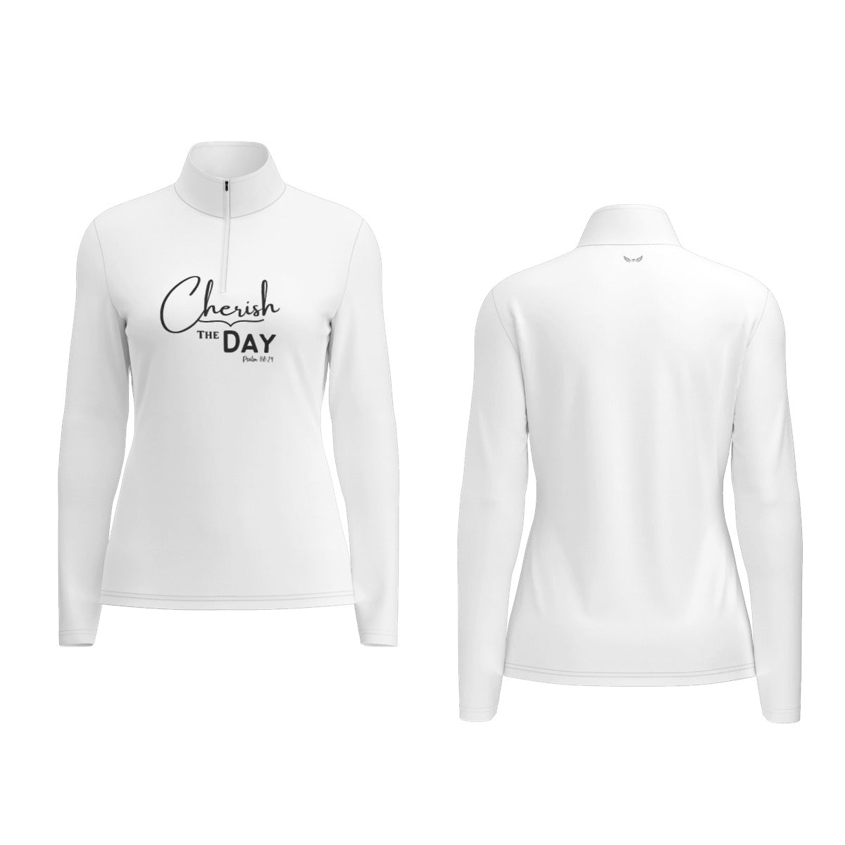 Women's CHERISH THE DAY Sports Collar Long Sleeve Jersey Shirt