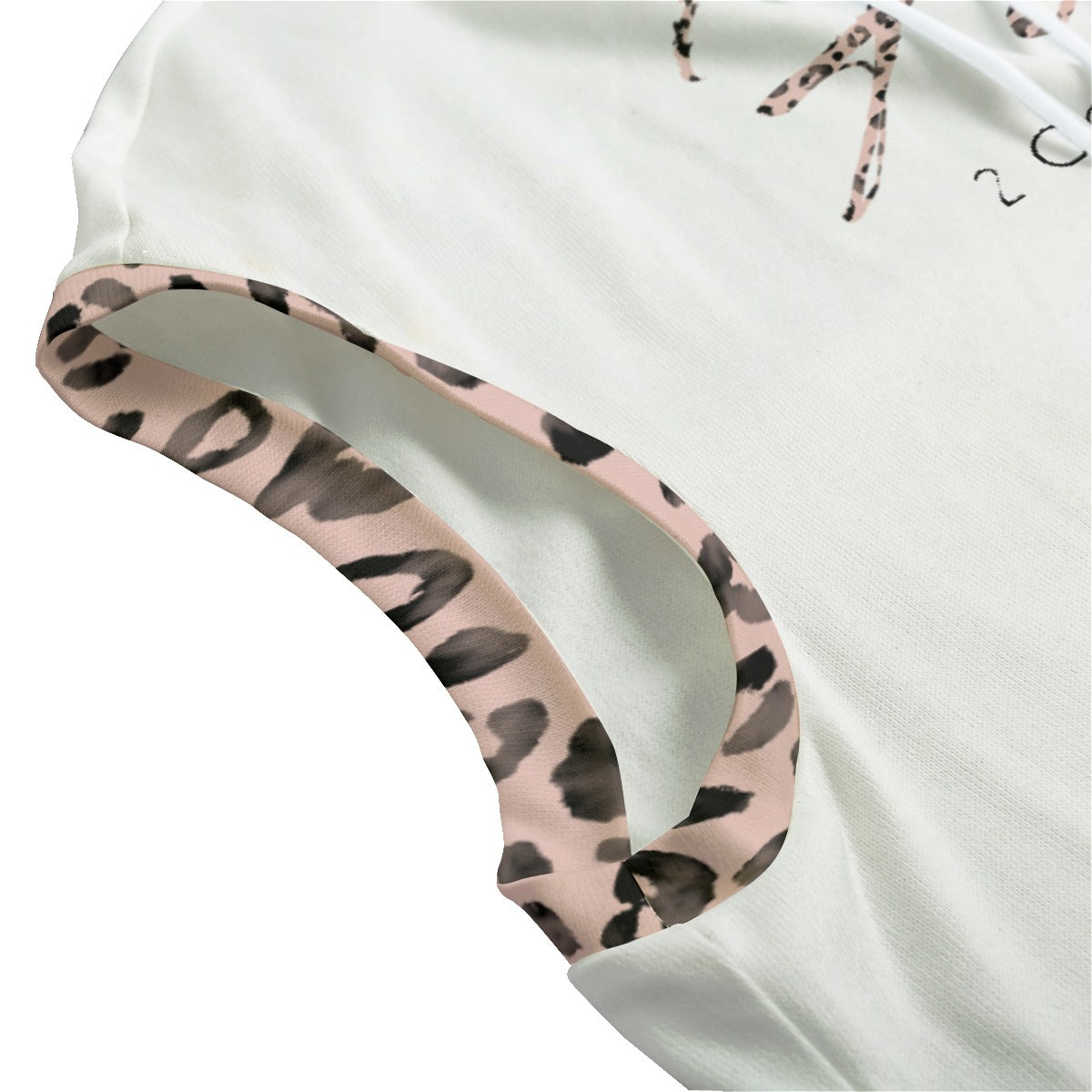 FAITH 2 Corinthians 5:7 Pink Leopard Print Sleeveless Cloak Hoodie With Pockets