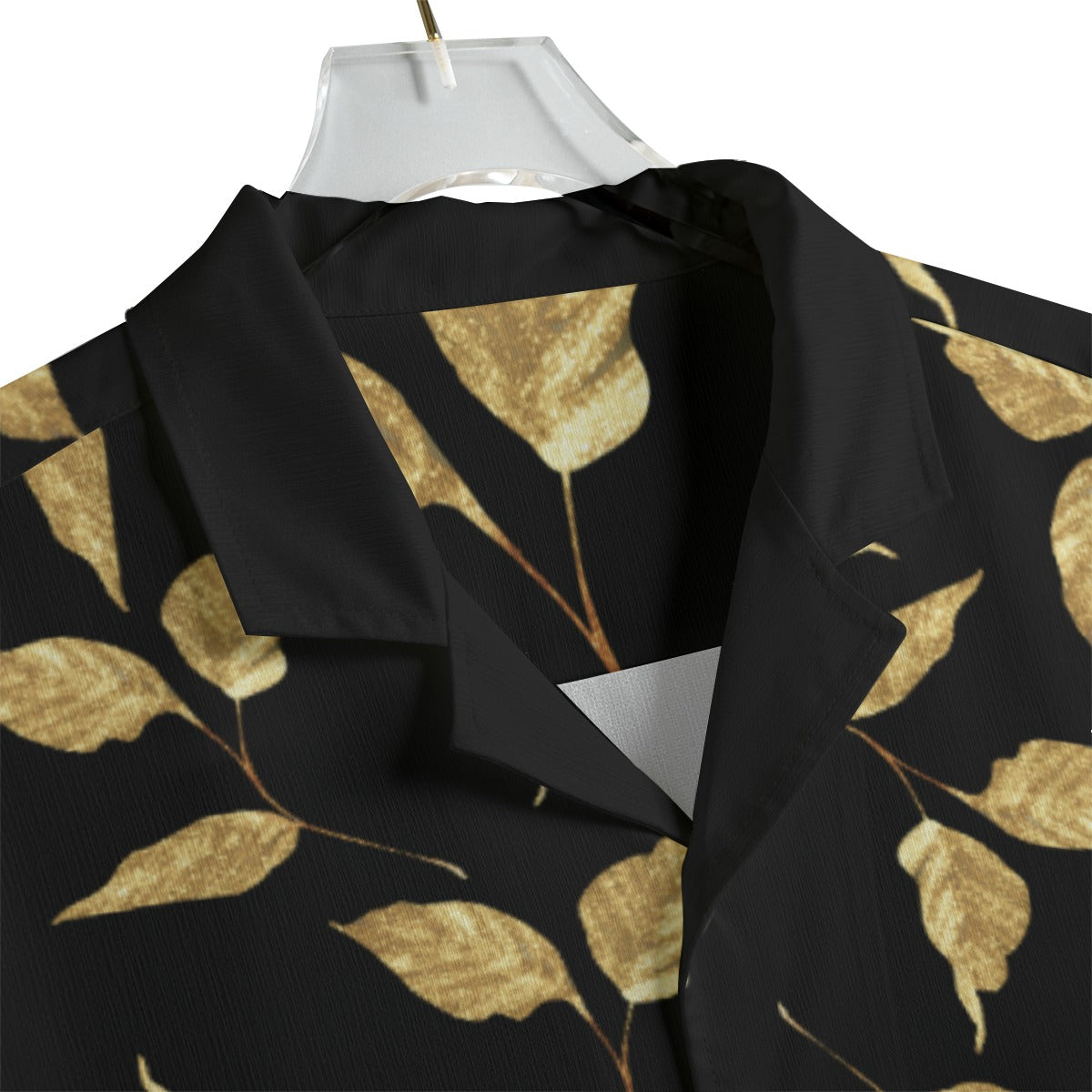 GRATEFUL Gold Leaf Pattern Hawaiian Shirt