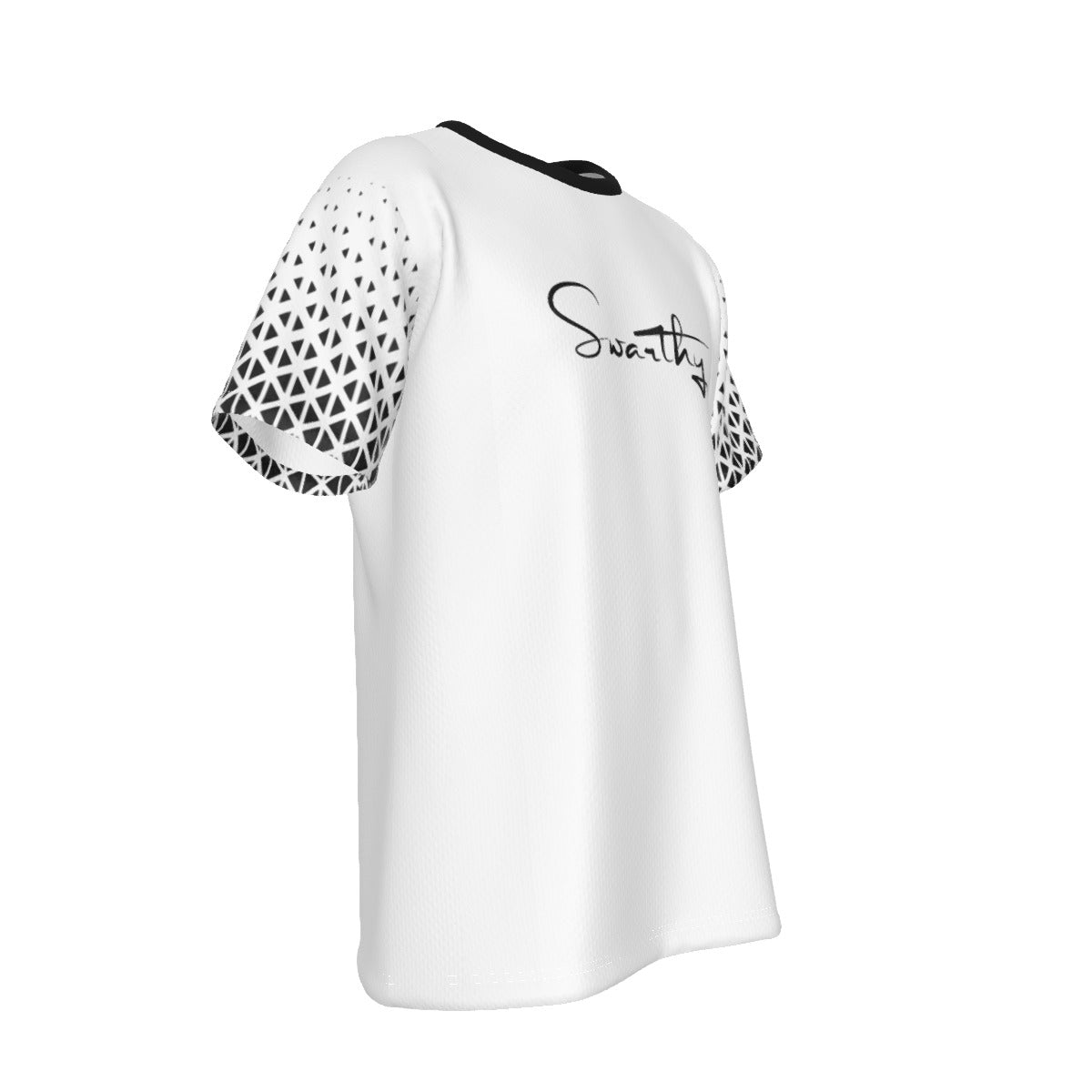 SWARTHY White Pattern Sleeve T Shirt