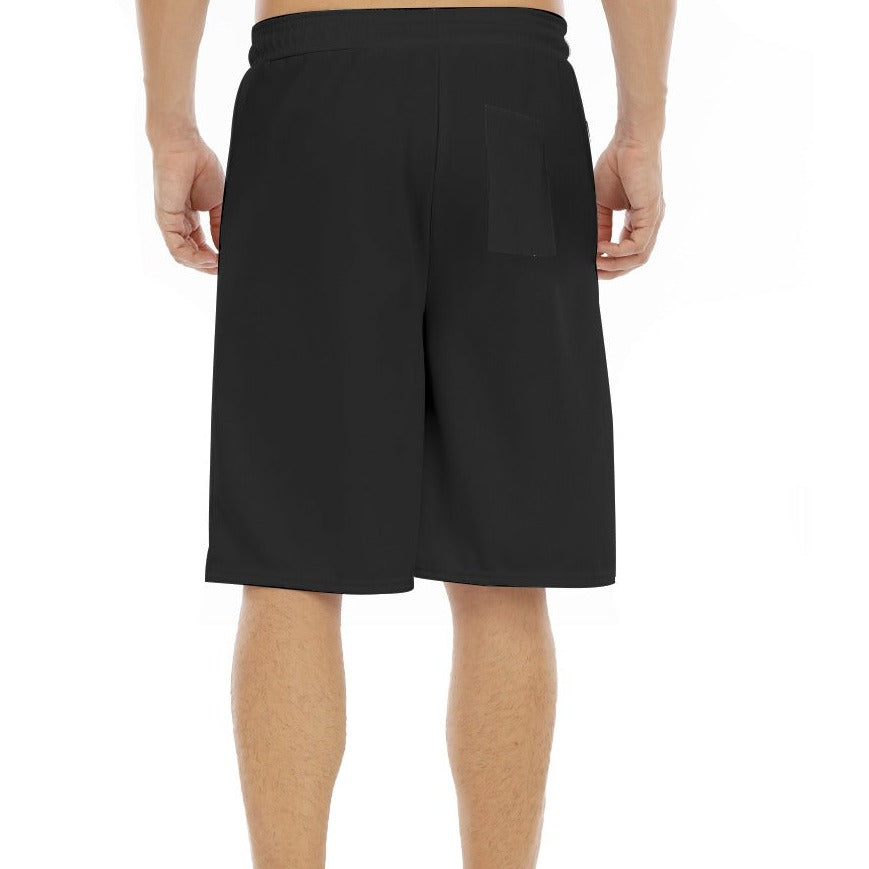 ONE GOD Black Loose Basketball Shorts with Drawstrings