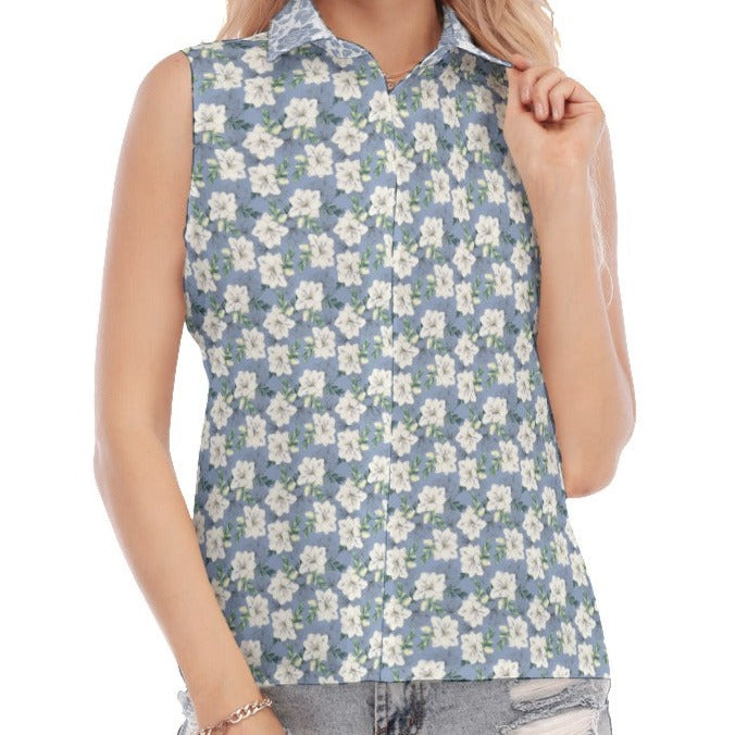 PRAY Without Ceasing Floral Sleeveless Shirt