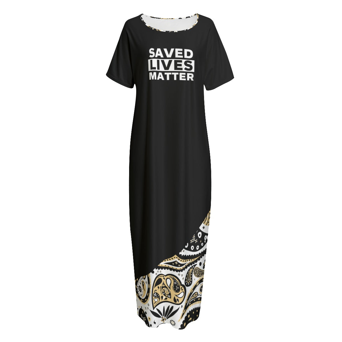 SAVED LIVES MATTER Romans 10:13 Long Gown Dress With Pockets