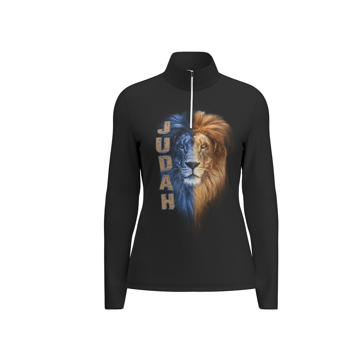 Women's JUDAH LION Sports Collar Long Sleeve Jersey Shirt