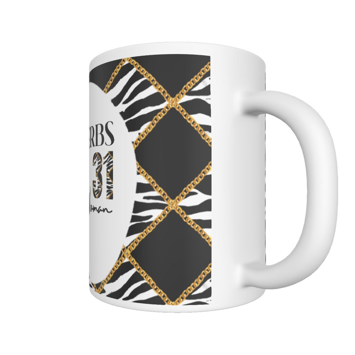 PROVERBS 31 Woman Zebra Chain Pattern Print Mug