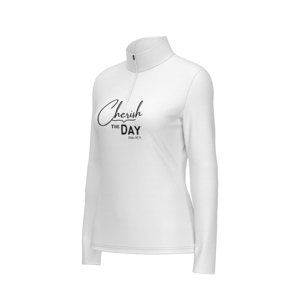 Women's CHERISH THE DAY Sports Collar Long Sleeve Jersey Shirt