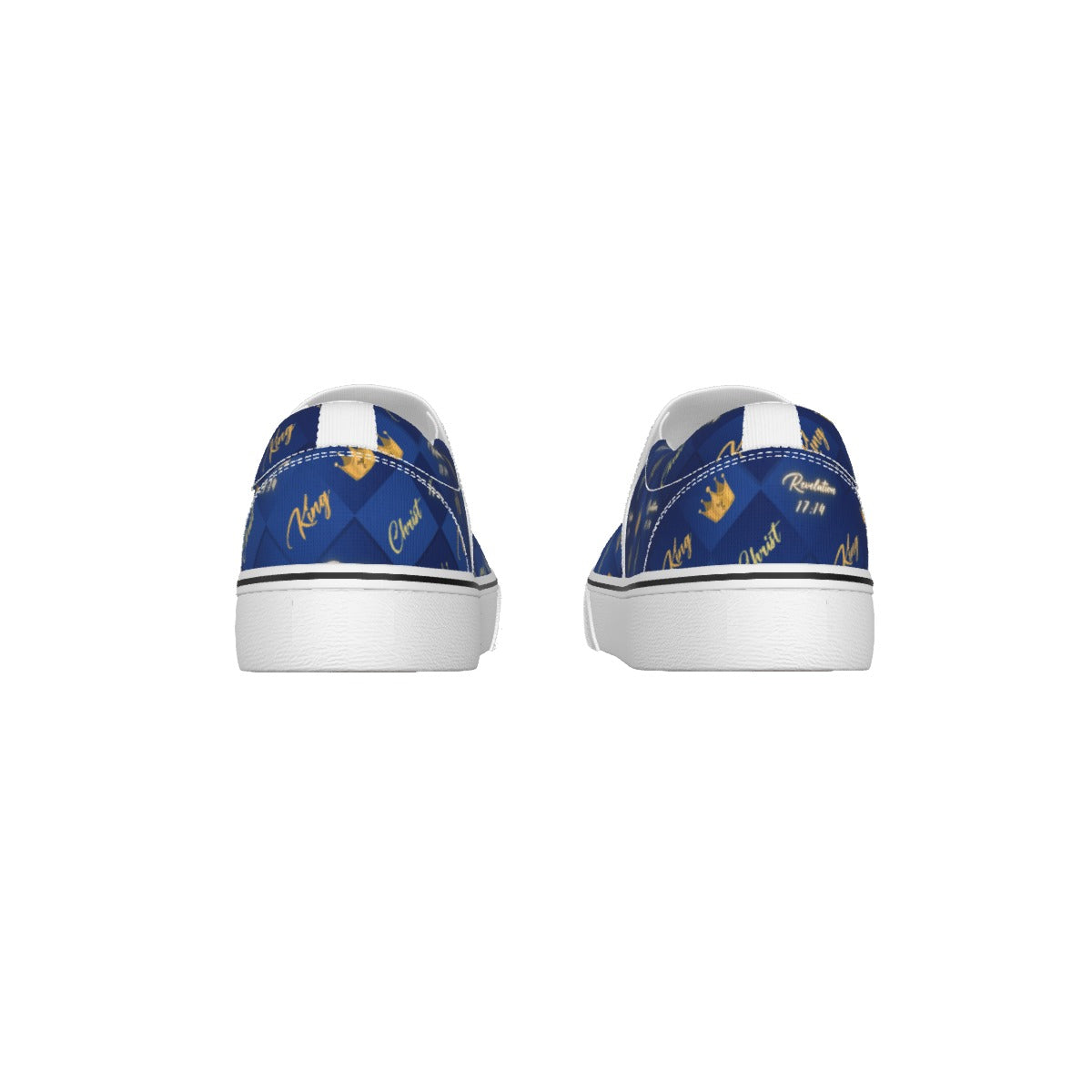 Women's KING CHRIST Blue / Gold Slip On Sneakers