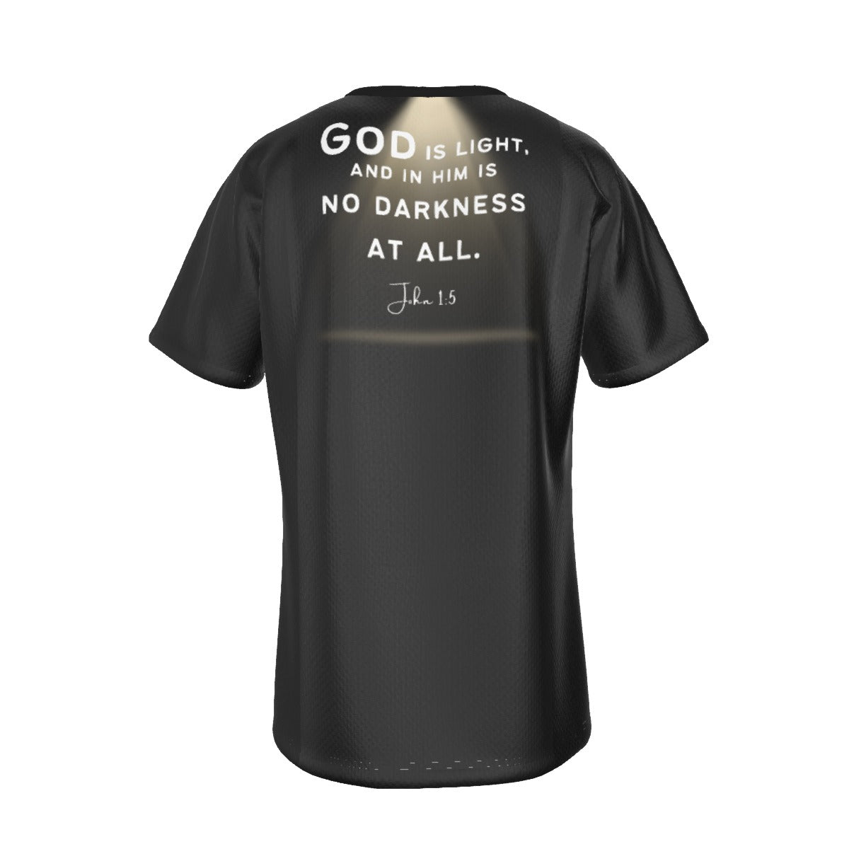 COME TO THE LIGHT John 1:5 Scripture Black T Shirt