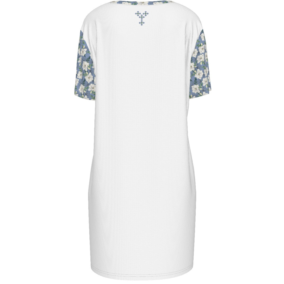 GOD DRIVEN Blue Floral Pattern Cotton Dress