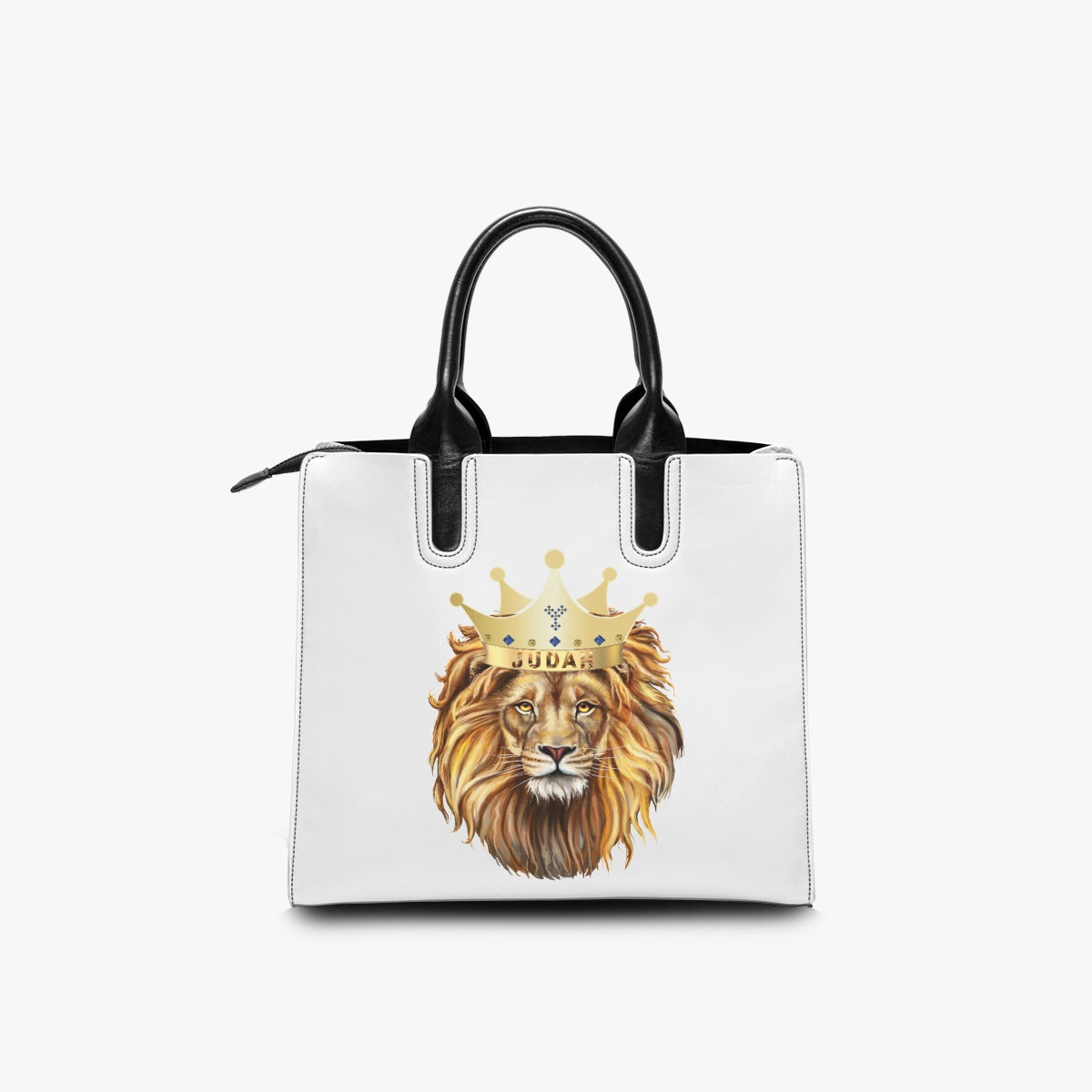 JUDAH LION KING CROWN Leopard Tote Bag