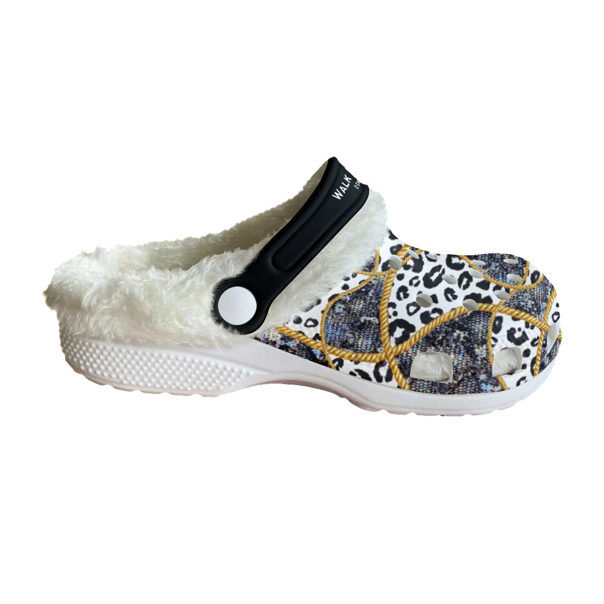 Women's WALK BY FAITH Leopard Print Fleece Clogs