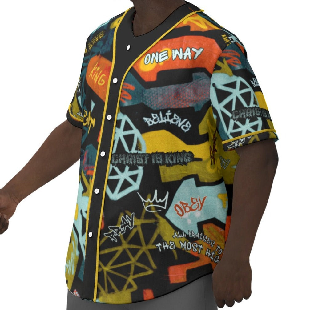 GRAFFITI GOD Short Sleeve Baseball Jersey