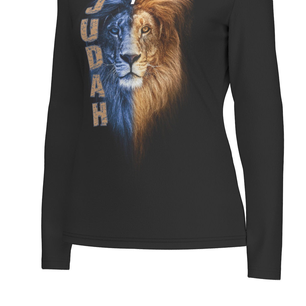 Women's JUDAH LION Sports Collar Long Sleeve Jersey Shirt