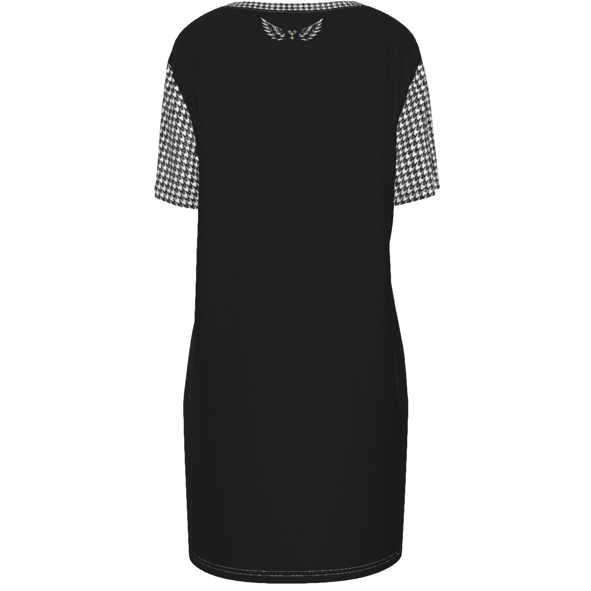 BLESSED TO BE BLESSED Ephesians 1:3 Houndstooth Pattern Cotton Dress