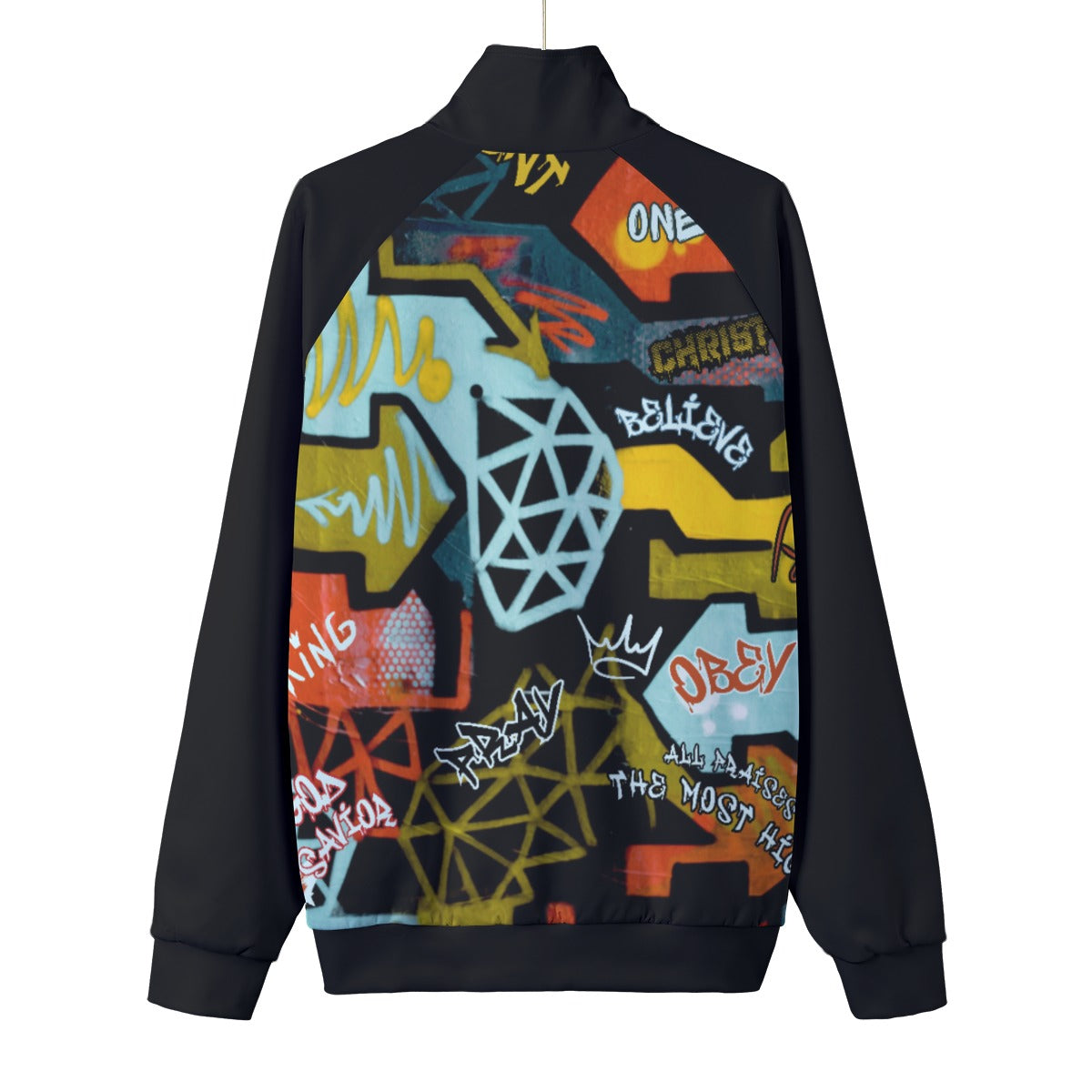 GRAFFITI GOD Unisex Stand Up Collar Jacket