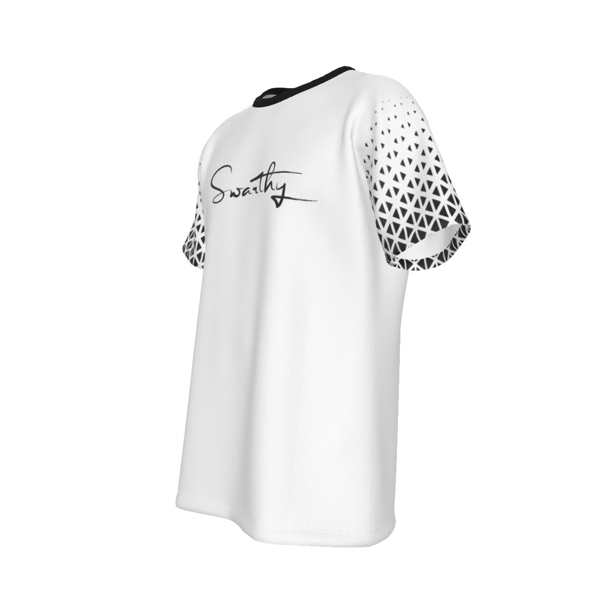 SWARTHY White Pattern Sleeve T Shirt