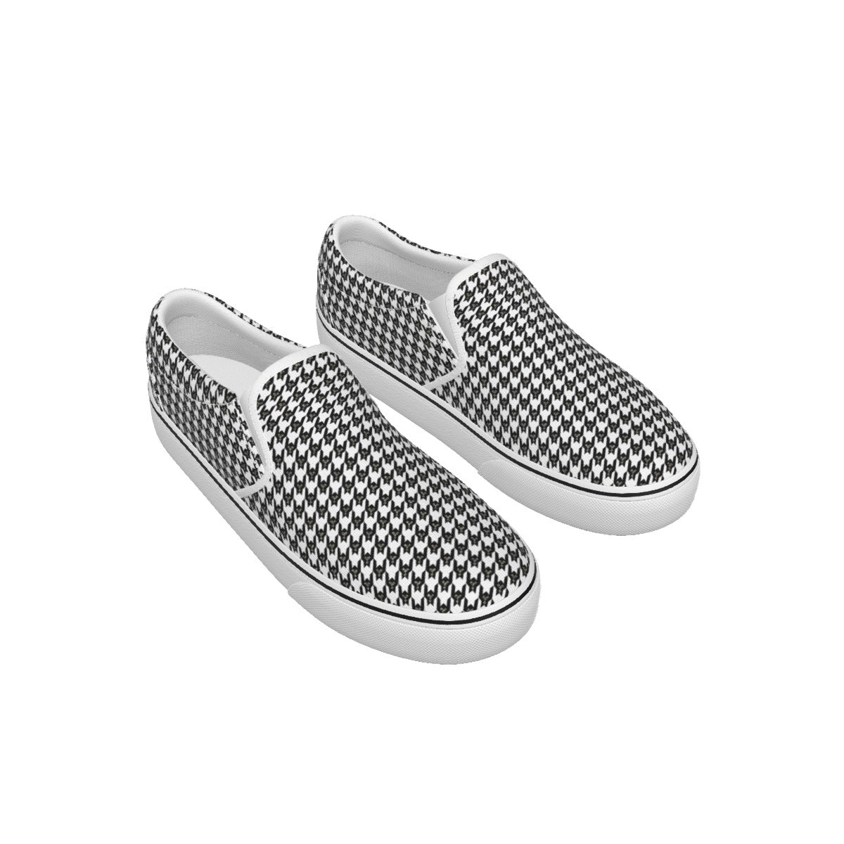 HOUNDSTOOTH Y Pattern Kid's Slip On Sneakers