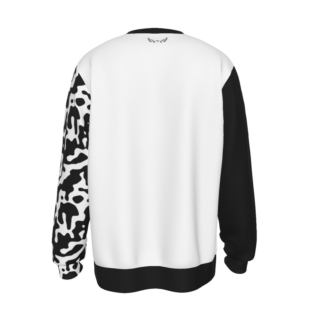 CHERISH THE DAY Black / White Camouflage Sleeve Sweater