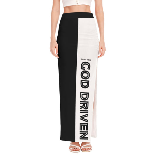 GOD DRIVEN Side High Slit Long Skirt