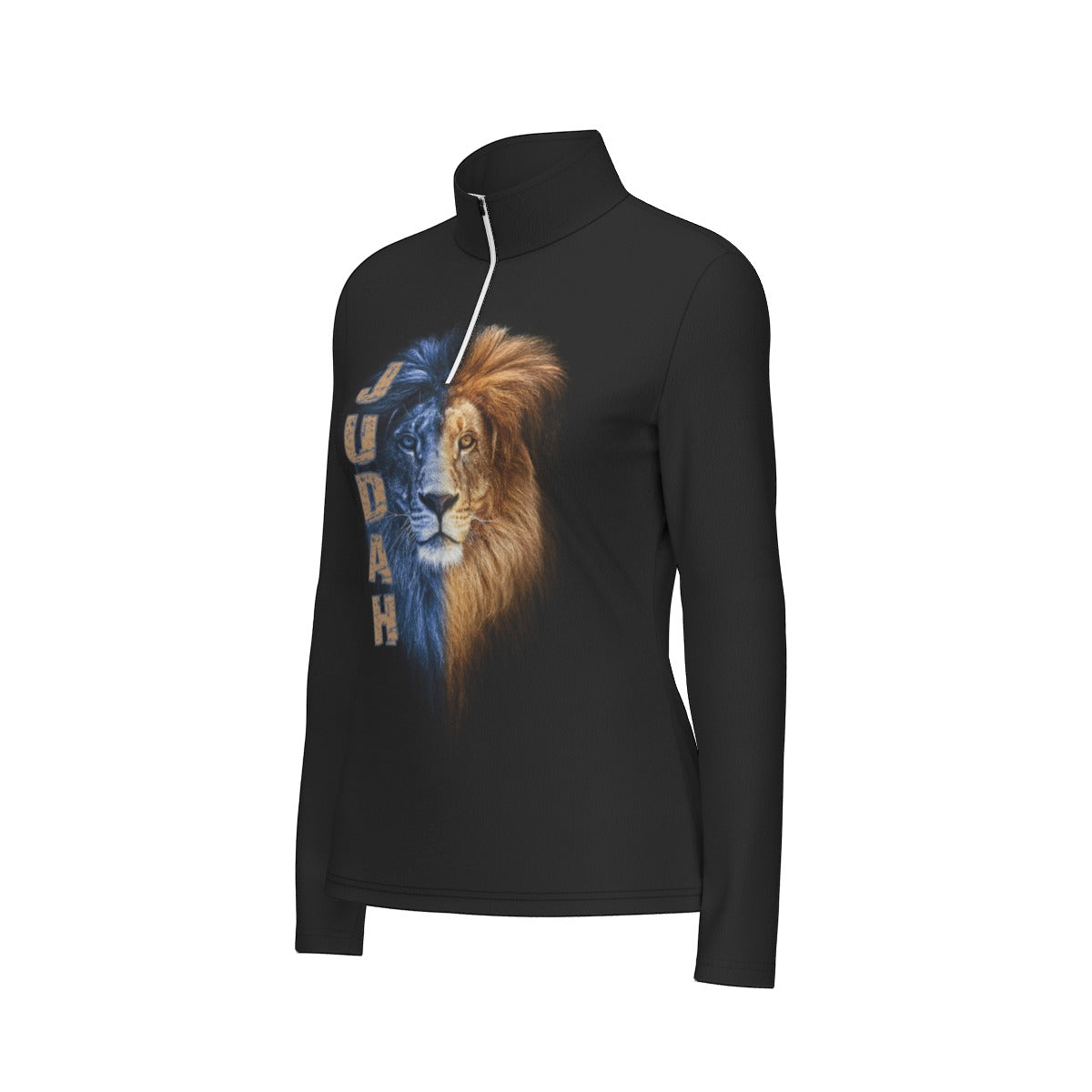 Women's JUDAH LION Sports Collar Long Sleeve Jersey Shirt