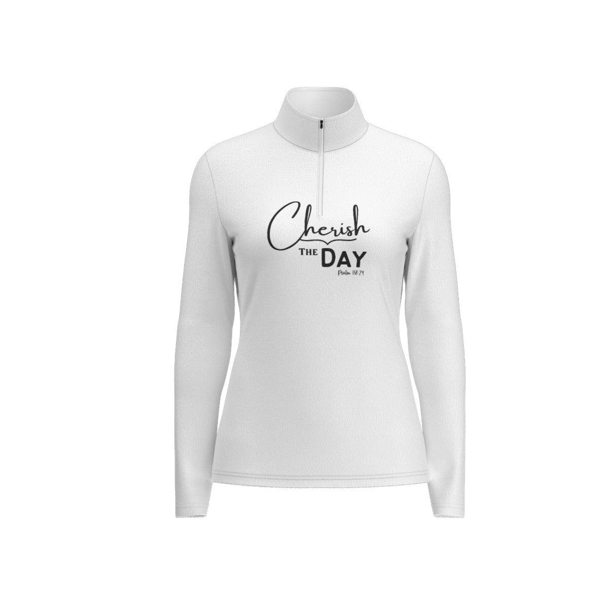 Women's CHERISH THE DAY Sports Collar Long Sleeve Jersey Shirt