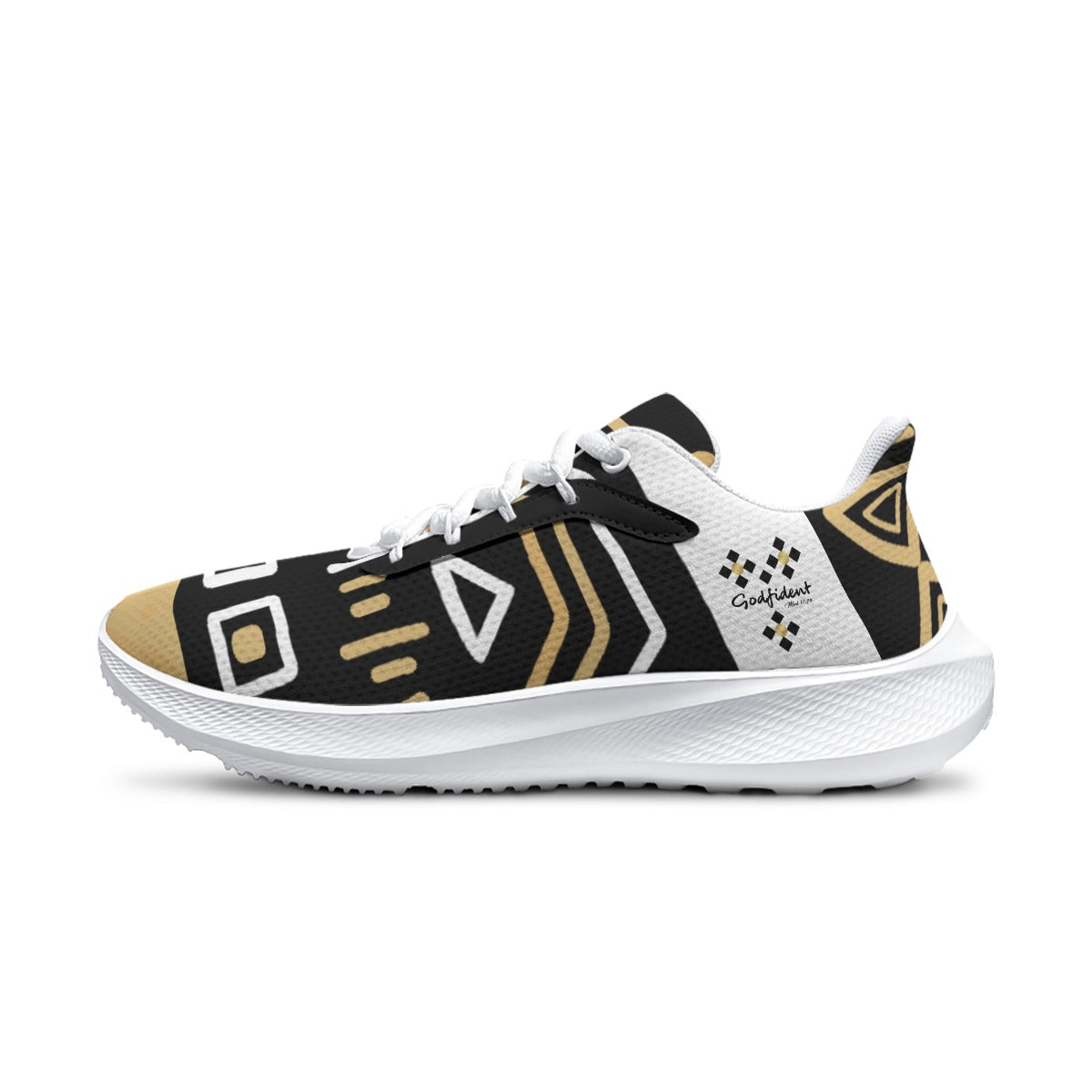 GODFIDENT Ethnic Pattern Print Running Shoes