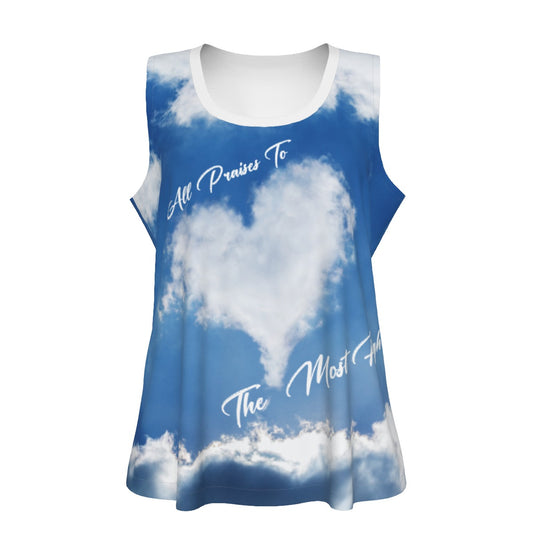 ALL PRAISES TO THE MOST HIGH Cloud Print Sports Tank Top