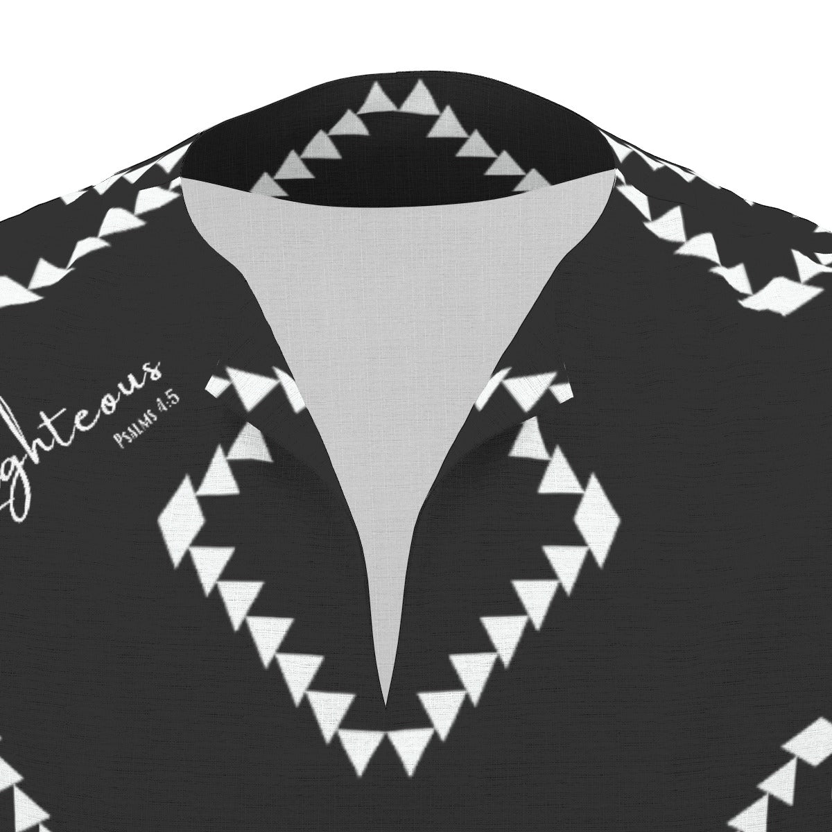 RIGHTEOUS Abstract Diamond Pattern Dashiki Shirt