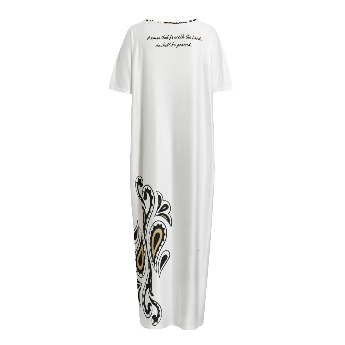 PROVERBS 31 WOMAN Paisley Long Gown Dress With Pockets