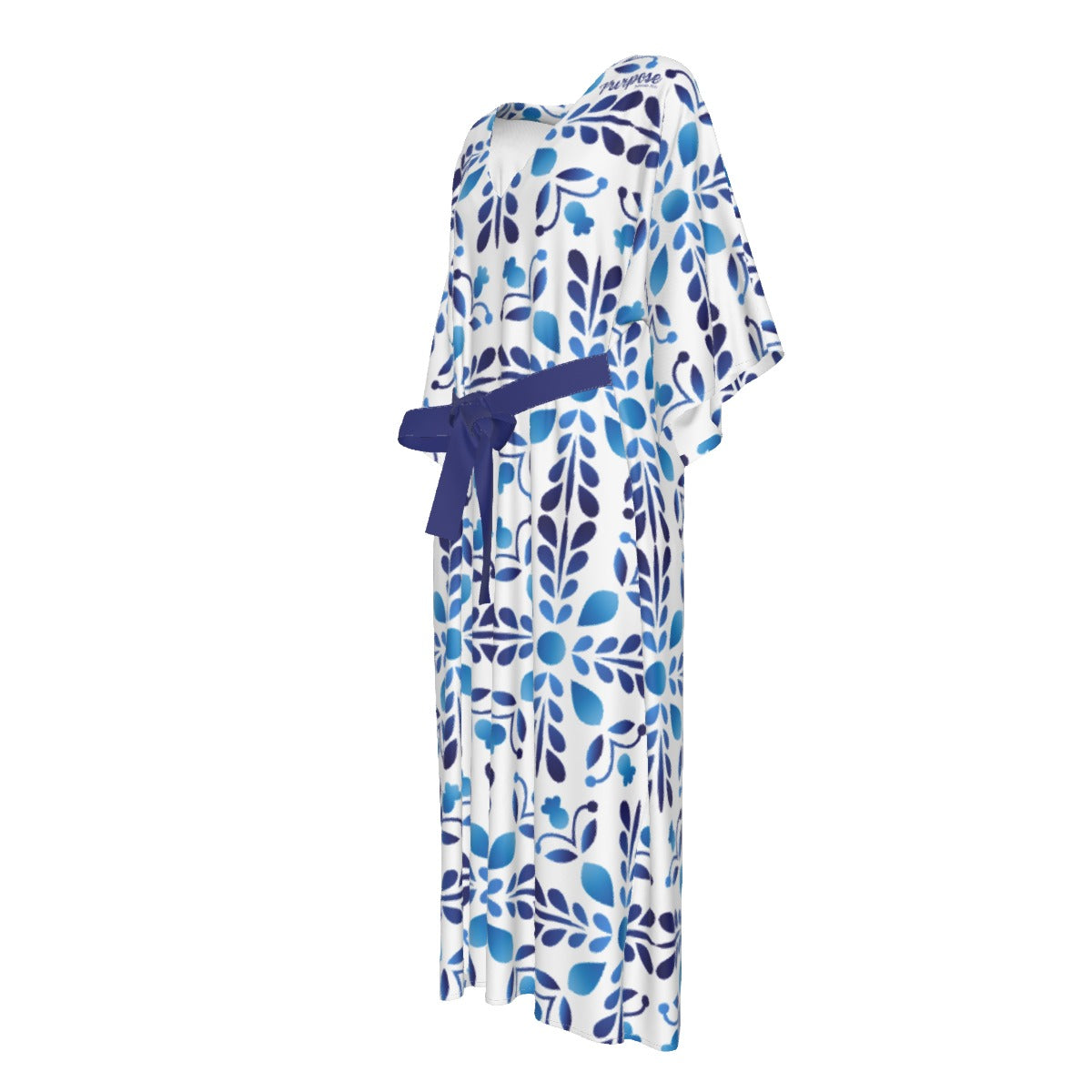 PURPOSE Jeremiah 29:11 Blue Pattern Long Dress